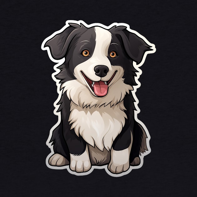 Cute Border Collie Dogs Funny Border Collie by fromherotozero